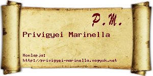 Privigyei Marinella névjegykártya